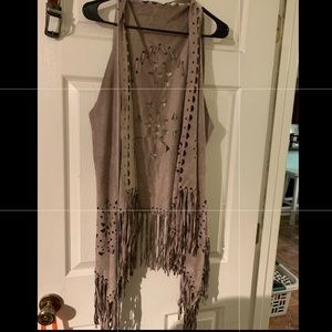 Never worn, suede vest